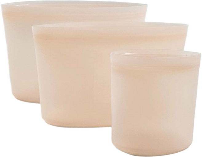 키치닝 프리미엄 실리콘 지퍼백 3종 세트 S+M+L, 1세트, 클리어