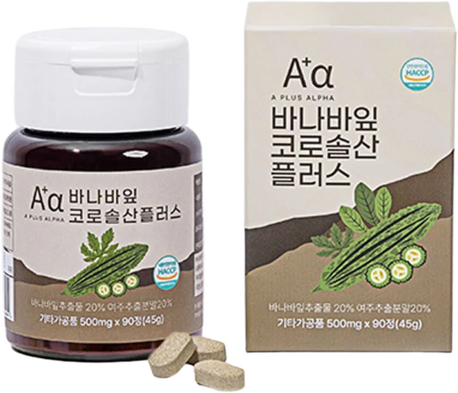 에이플러스 바나바잎 코로솔산 플러스, 90정, 1개 - 쿠팡