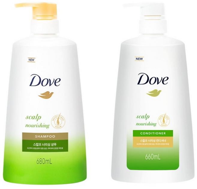 도브 스칼프 너리싱 샴푸+컨디셔너, 1개, 680ml