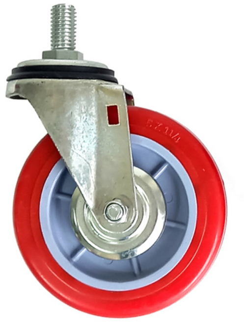 우레탄 125mm (5) 볼트 회전 바퀴 운반구 수레 핸드카트 운반 카트 구르마 대차 끌차