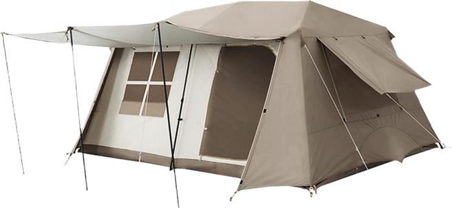 OKI 그늘막 원터치텐트 빌리지 13.2, 다크베이지