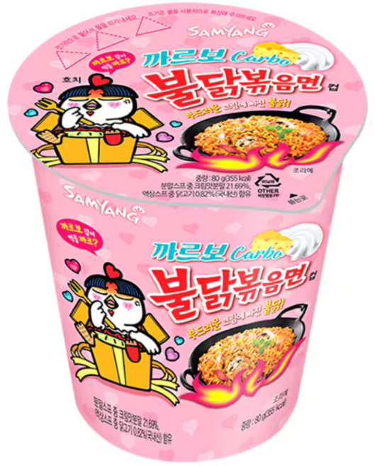 불닭볶음면 까르보 컵 80g, 4개