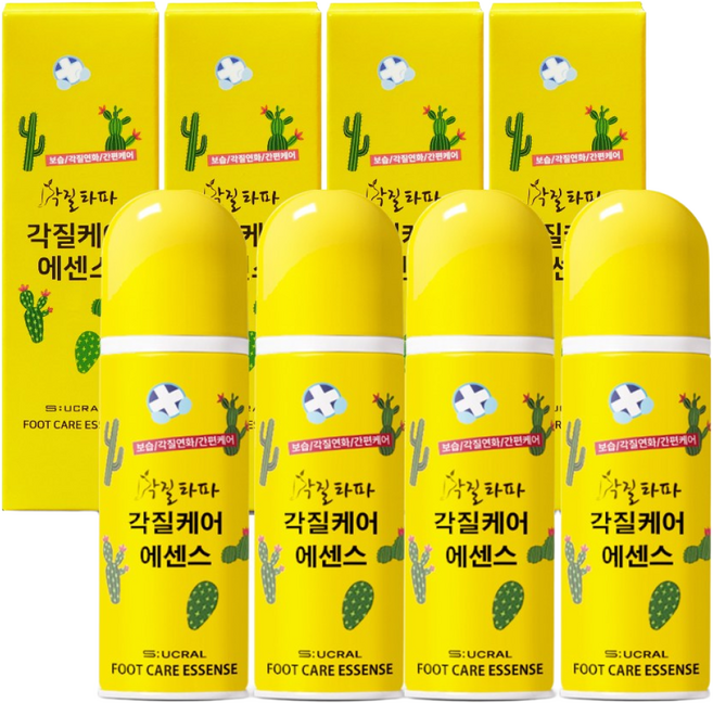 SUCRAL 각질타파 각질케어 에센스 85ml 풋파일/발각질제거, 1개입, 4개