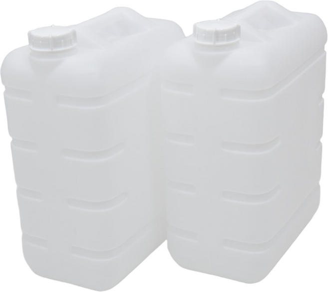 말통 직사각 20리터 2개 1세트 생수통 캠핑물통 기름말통 석유통, 20L