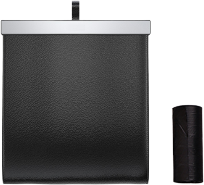 옐스 차량용 뒷좌석 대용량 마그네틱 휴지통, 1개, 블랙+리필봉투20P