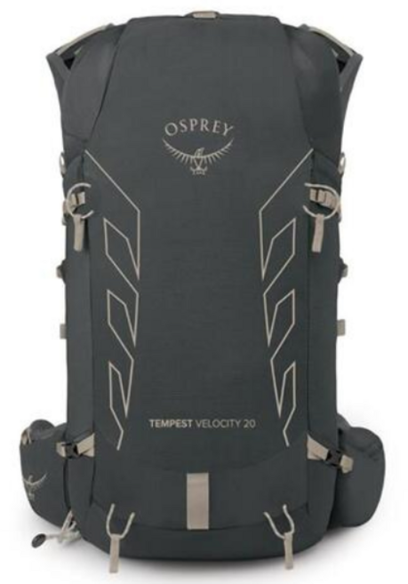 오스프리 템페스트 벨로시티 20L 여성용 등산배낭 OPE1WBH001, Dark Charcoal/Chiru Tan