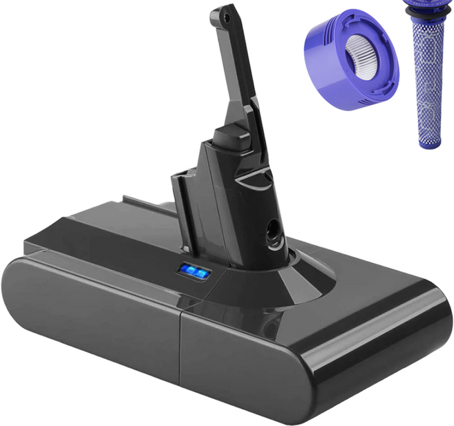 다이슨 V8 청소기 배터리 교체 4000mAh 삼성정품셀 국내생산 호환형 (헤파필터+프리필터 무상증정), V8(sv10) 배터리팩 (삼성정품셀적용), 1개