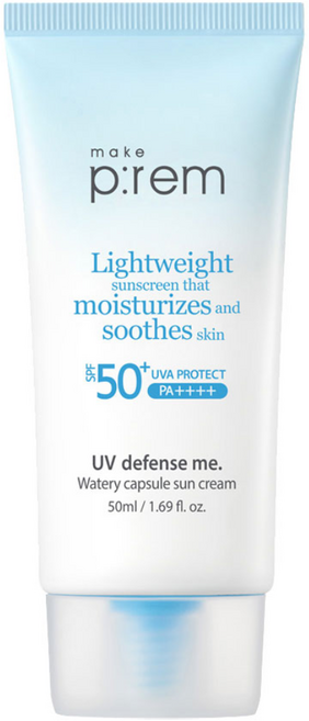 메이크프렘 유브이 디펜스 미 워터리 캡슐 선크림 SPF50+ PA++++, 50ml, 1개