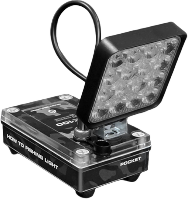 JK 하우투 볼락 집어등 다색 갈치 갑오징어 호래기 풀치 써치 라이트 포켓 최소형, 1개, 블랙, PK100