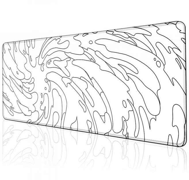 독창적 디자인 대형 게이밍 마우스패드, 1개, 화이트