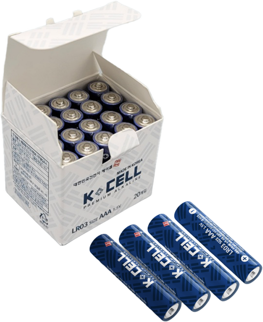 국내산 K-CELL 알카라인 건전지 AAA 20ea, 1개, 20개입