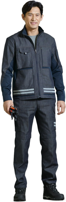 지벤 춘추 작업복 세트 zb-j2303 + zb-p2303 작업복 세트/내구성 작업복/다양한 포켓/무릎보호패드/활동성 좋은 작업복