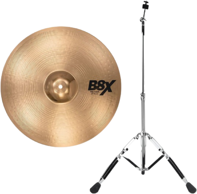 크로바 사비안 B8X18 1번 심벌 세트 46cm 18인치 고고장구 스탠드 드럼, CCS-02(업그레이드), 카키