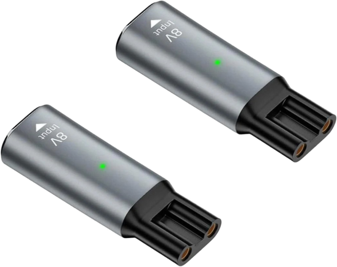 [1+1] C타입 필립스 전기면도기 호환 충전기 전기종 호환, 8V (2개)