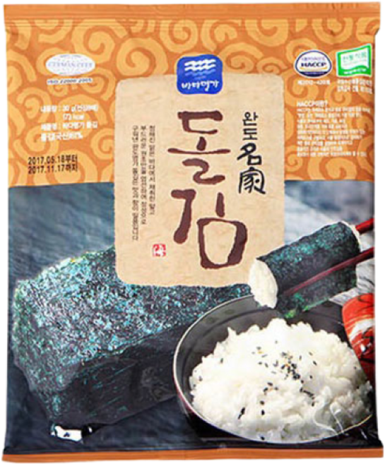 [바다명가]완도명가 지주식 돌김 구이김 10봉(박스없음), 1개, 27g