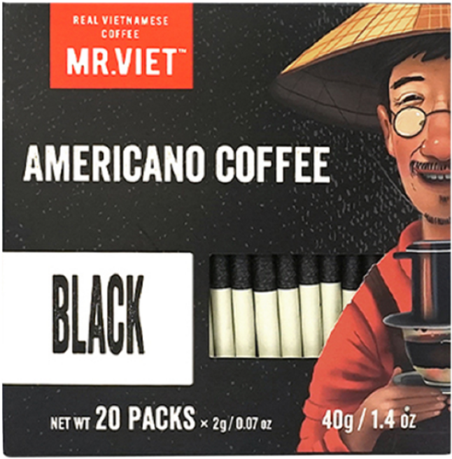 MR.VIET 블랙 원두커피믹스, 2g, 20개입, 1개