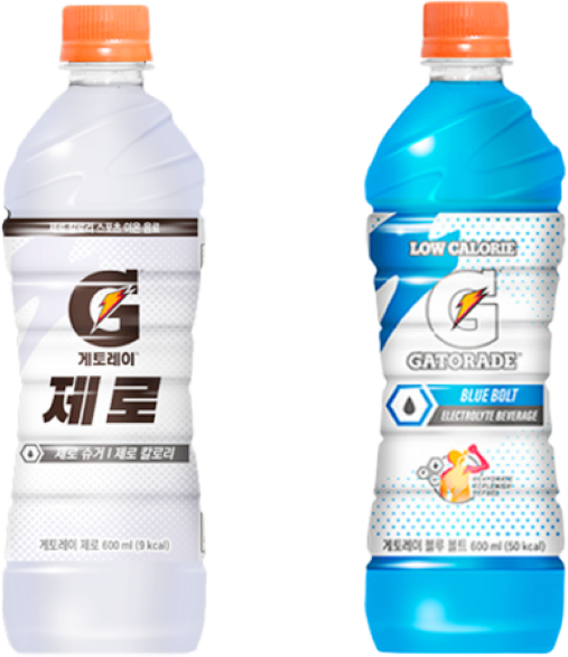 롯데칠성 게토레이 제로 + 블루볼트, 6세트, 600ml