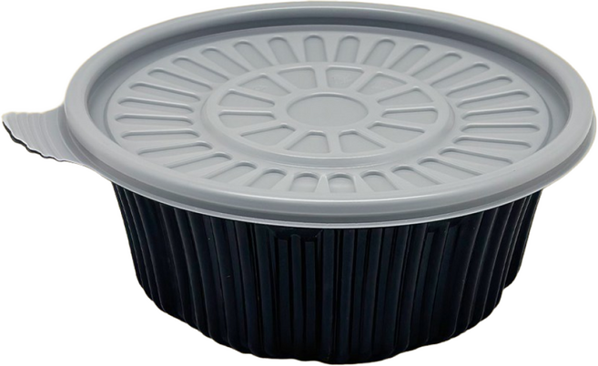 아렌 AJ 215파이 탕용기 1900ml (소) 블랙 PP, 100세트, 1개