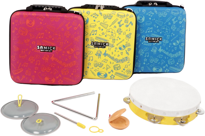 삼익악기 에바폼 케이스 탬버린 심벌즈 캐스터네츠 트라이앵글 리듬세트 NSR-E32, 블루, 1개