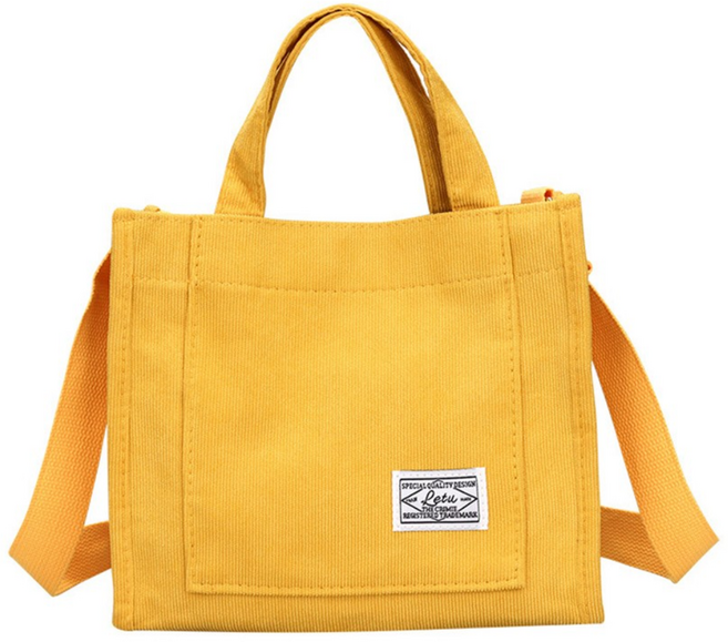 엘리다움 데일리 미니 토트 크로스 에코백 포켓 숄더백 코듀로이 손가방 미니백 여행용 핸드폰가방