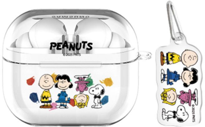 스누피 버즈라이브/버즈3/버즈3프로 클리어 케이스 +아크릴키링 세트, 헬로 프렌즈_프렌즈, 버즈3/버즈3프로(공용), 1개