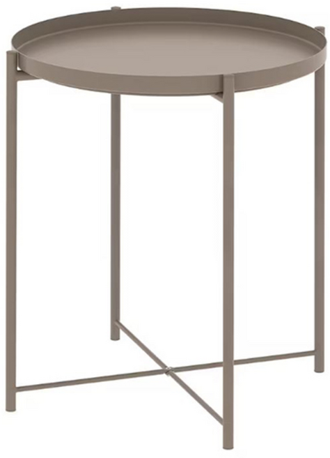 이케아 글라돔 침대협탁 사이드테이블, 다크그레이-베이지 105.137.64, 1개