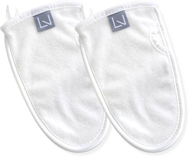 퓨어레비 천연펄프 글러브타올, 2개, 1개입, 화이트