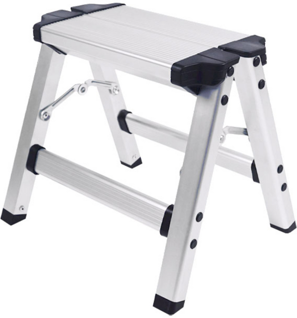 코끼리리빙 알루미늄 접이식 안전사다리 1단 KHB-3326 발판 주방 세차 대청소 깔판, 1개
