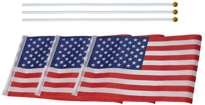 쇼핑팩토리 미니 성조기, 3개, 소형 조립X