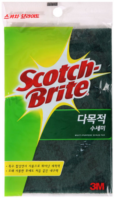 3M 다목적수세미 AL-345 /3M수세미/녹색수세미/강력수세미/청소수세미/3M강력수세미/청수세미, 1개입, 5개