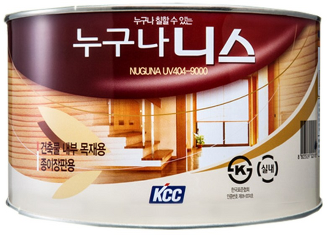 KCC 누구나니스 목재용 코팅 바니쉬 1L 유광 투명, 1개