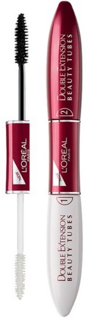 로레알 더블익스텐션 뷰티튜브 마스카라 7ml, 블랙+무색, 1개
