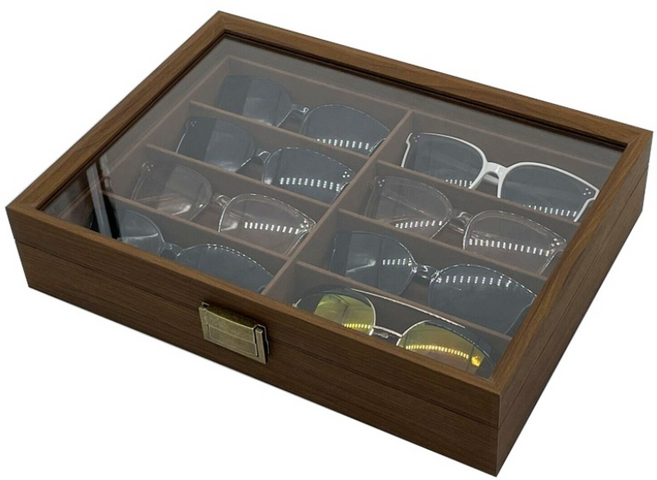 1988Life 시계 안경 수납함 보관함 케이스 선글라스 정리함 고급 정리 액세서리 안경보관함 가죽 소품