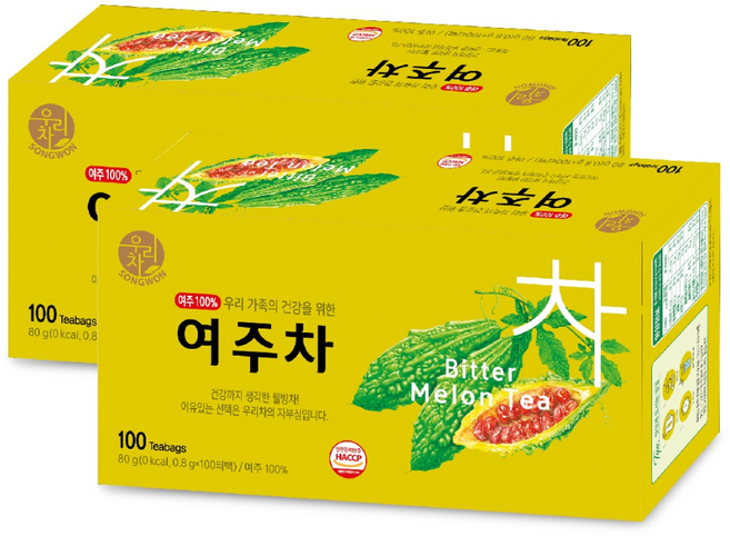 우리차 여주차, 800mg, 100개입, 2개