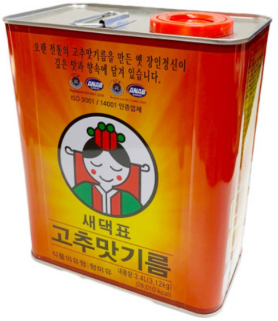 새댁표 고추맛기름 3.4L 새댁 고추기름, 1개