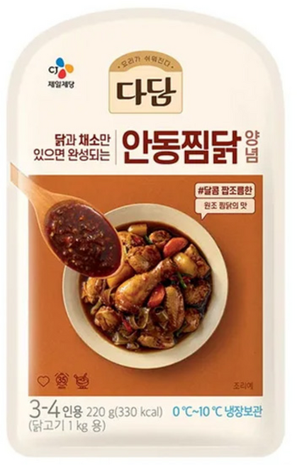 다담 안동찜닭양념, 220g, 4개