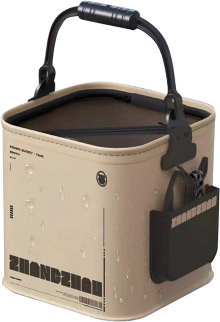 Hqzoomee접이식 낚시물통 휴대용 미니두레박