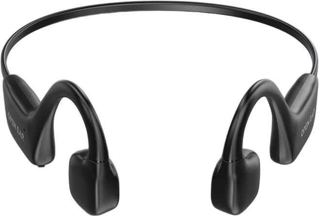 BOACE 골전도 블루투스 이어폰 IPX5 방수 스포츠형 무선 이어폰 넥밴드 개방형 이어폰 수영 이어폰, 스크럽 블랙