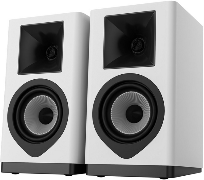 RESONO H420 2채널 100W 앰프내장 액티브 하이파이 북쉘프 컴퓨터 tv 블루투스5.4 스피커 USB DAC ARC 옵티컬 지원 리모컨 포함, 화이트