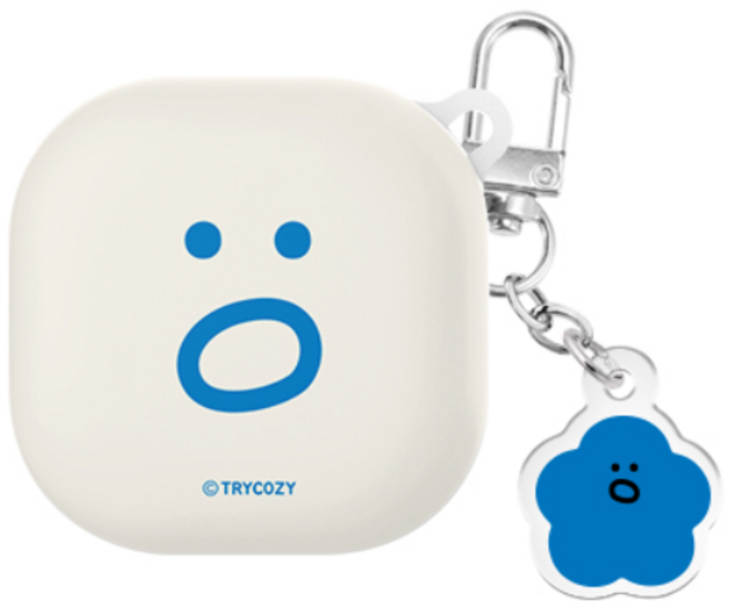 빅 와글와글 버즈라이브/버즈3/버즈3프로 하드 케이스 +아크릴 키링 세트, 블루, 버즈라이브/버즈프로/버즈2/버즈2프로/FE(공용)