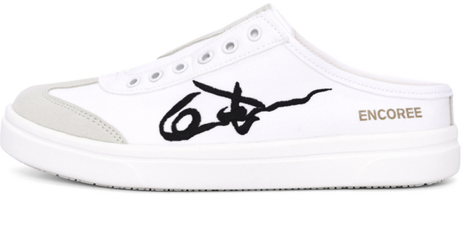 언코리 슬립온 뮬 화이트블랙