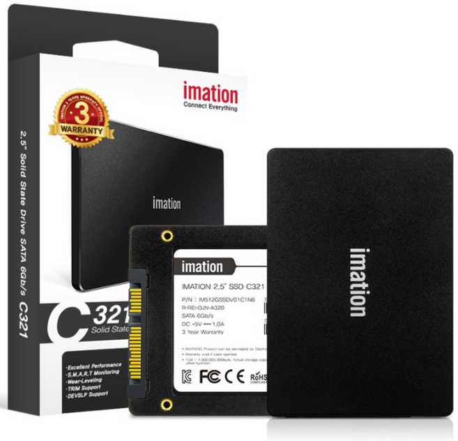 이메이션 C321 128GB SSD 2.5형(2.5인치) SATA3 방식 TLC 노트북하드사이즈 나사없음