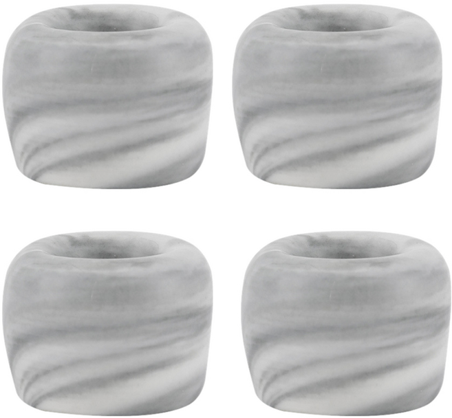 아르앤유 세라믹 마블 싱글 칫솔꽂이, 4개, 그레이