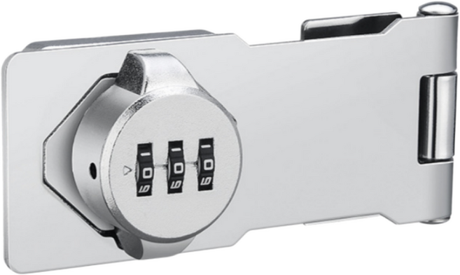 하비토 무타공 서랍 냉장고 번호키 잠금장치 다이얼 미닫이문 시건장치, 실버, 1개