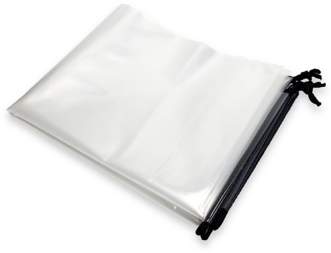 비닐전문올 끈으로 조이는 두꺼운 조임끈 비닐봉투, 45cmX55cm, 5개