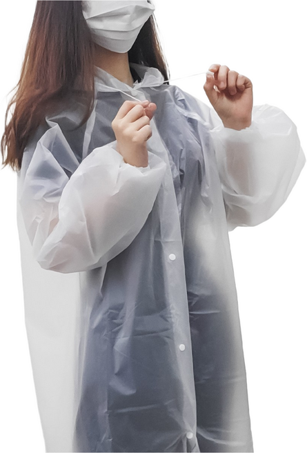 생활미소 일회용 우비, 반투명, 6개