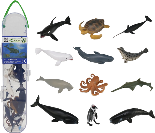 컬렉타 미니 해양 동물 피규어 12종 세트 2번, 1세트