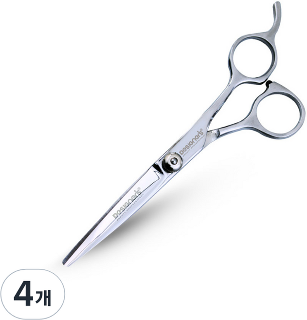 디자이너스 커팅 헤어 미용가위, 실버, 4개