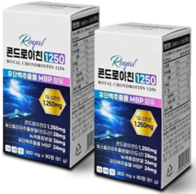 로얄 콘드로이친 1250 프리미엄 관절영양제, 90정, 1개