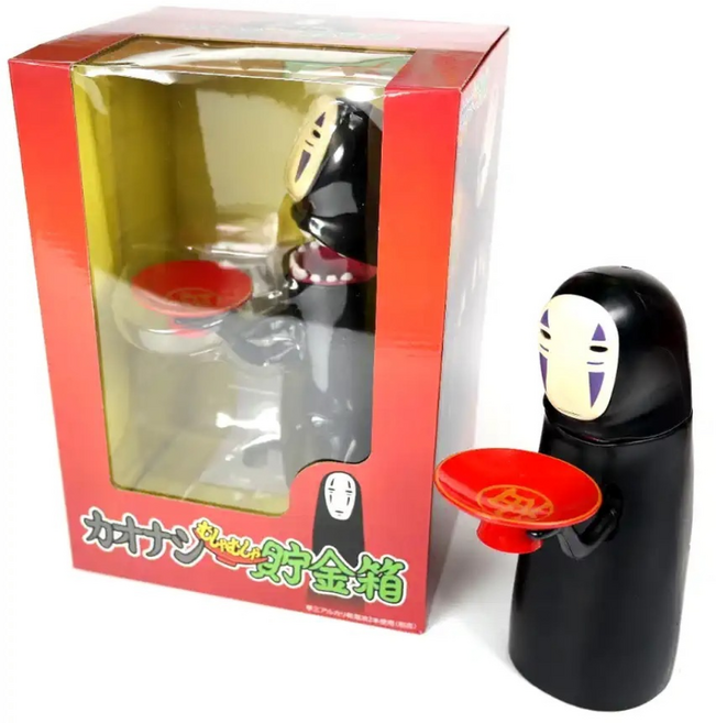 가오나시 저금통 센과 치히로의 행방 불명 미야자키 하야오 자동 피규어 인테리어 소품, 1개, 충전식